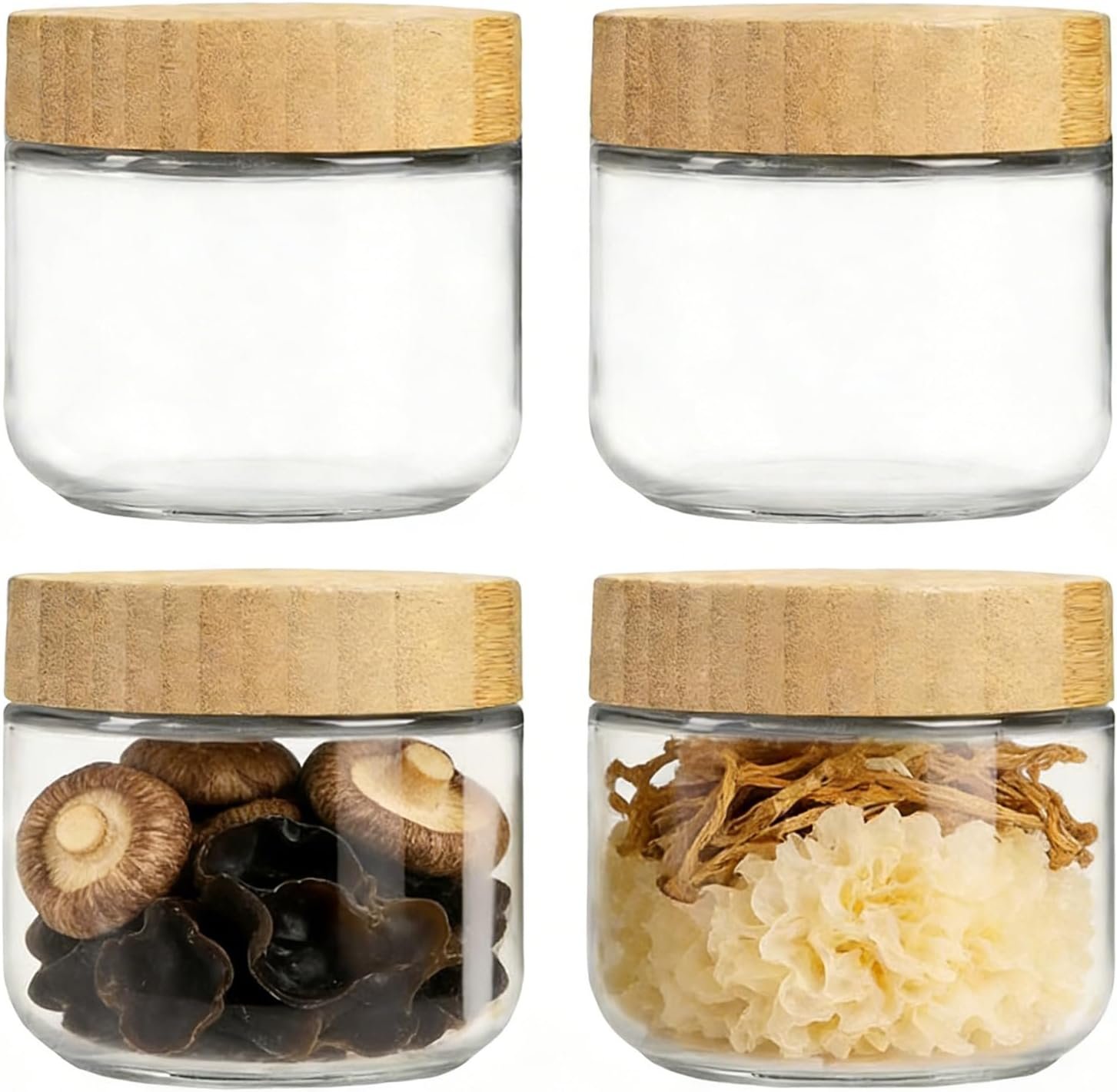 Barattoli di avena durante la notte, contenitori ermetici in , imboccatura larga 10 once, contenitori a prova di perdite, barattoli per alimenti, porta snack per insalata, dispenser di zucchero