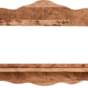 Biscottini Mensola da Parete Legno 84,5 x 11 x 43,5 cm | Mensola da cucina a muro finitura naturale | Mensola da muro Made in Italy