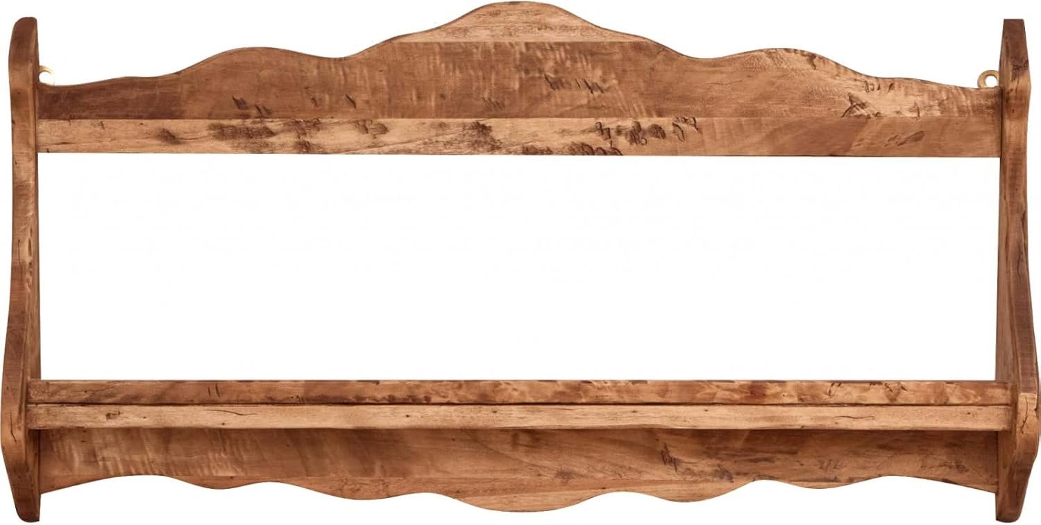 Biscottini Mensola da Parete Legno 84,5 x 11 x 43,5 cm | Mensola da cucina a muro finitura naturale | Mensola da muro Made in Italy