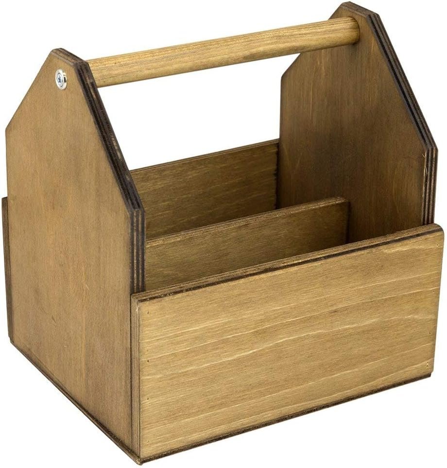 Chalkboards UK Portacondimenti per tavoli da bar e HxD x L, Legno, Marrone, A: 155 x L: 185 x P: 200 mm