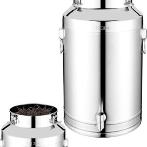 Contenitore di olio, contenitore ermetico in acciaio inossidabile, stoccaggio liquido da cucina, supporto alimentare durevole, scatola di cottura in acciaio inossidabile, secchio di grande capacità