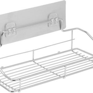DOITOOL Mensola da Muro in Acciaio Resistente per Bagno e Cucina Scaffale Salvaspazio Organizer Portaoggetti e Portaspezie Facile da Installare senza Foratura per Asciugamani e Accessori