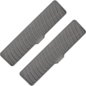 EXCEART Tappetino Scolapiatti in Silicone 2 Pezzi Superficie Antiscivolo e Pendenza per Drenaggio, per Cucina e Casa