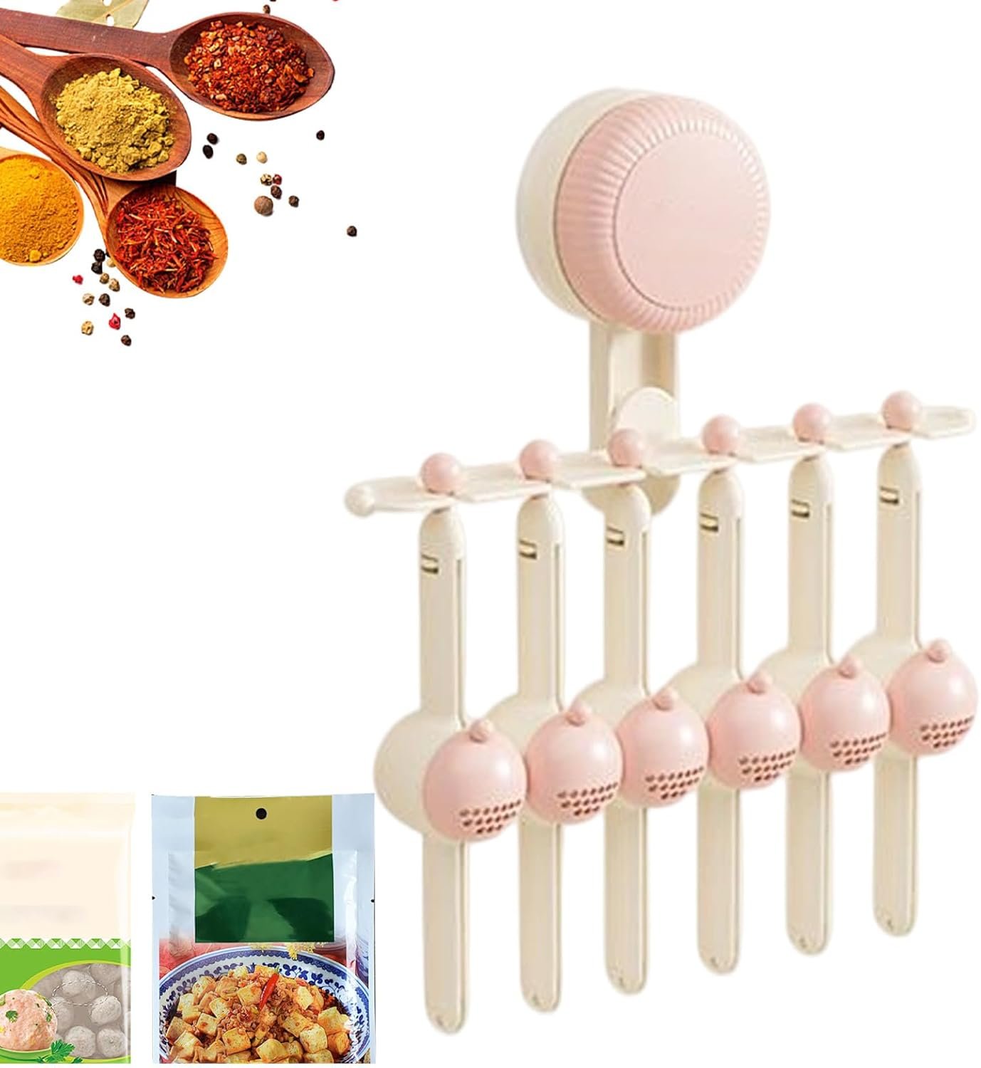 Generico Portaspezie con | Portaspezie Con - Organizzatore Per Pepe Sale Muro Cucina Frigorifero Porta Armadio