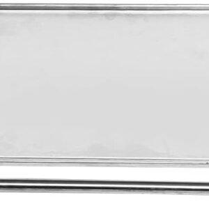 Healvian Mensola da Parete 50X12,5 CM in Acciaio Inox Base Rimovibile, Portaspezie Sospeso per Condimenti e Accessori Cucina, Montaggio a Parete senza Fori
