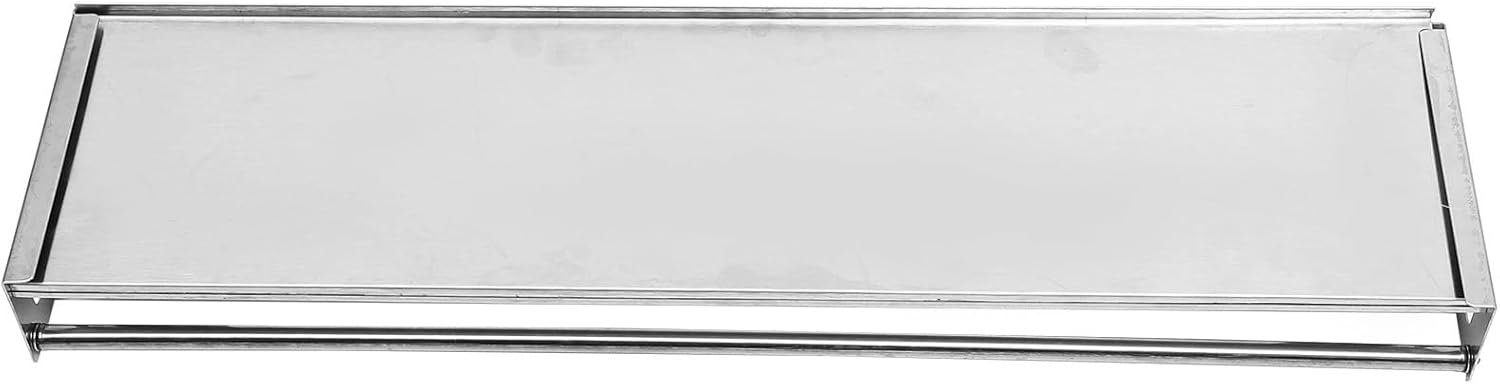 Healvian Mensola da Parete 50X12,5 CM in Acciaio Inox Base Rimovibile, Portaspezie Sospeso per Condimenti e Accessori Cucina, Montaggio a Parete senza Fori