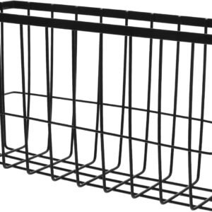 Healvian Portaspezie da Parete in Acciaio al Carbonio Nero, Resistente alla Ruggine, Organizer Multiuso per Cucina, Stile Rustico, per Hotel e Bagni