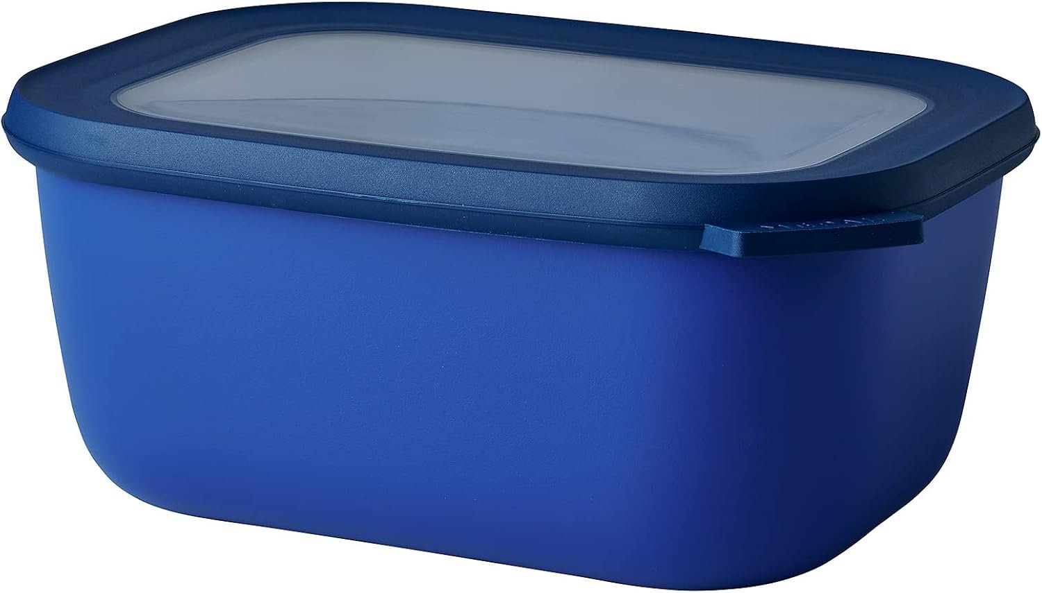 Mepal - Ciotola multipla rettangolare Cirqula - Contenitori in plastica con coperchio - Adatto come contenitore ermetico per frigorifero, microonde, congelatore - Ciotole da cucina - 1500 ml - Blu vivido