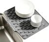 Non-Slip Silicone Dish Drying Mat for Kitchen 40 x 33 cm with Integrated Drainage Design, Heat Resistant and Easy to Clean, Suitable for Countertops, Sinks and Refrigerators