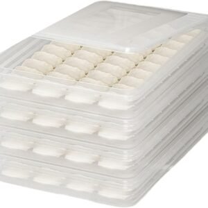 Pilipane Contenitori per alimenti a 4 strati, Contenitori per biscotti in plastica, Portabiscotti impilabile, Scatola per riporre gnocchi, Contenitori per alimenti con coperchio ermetico