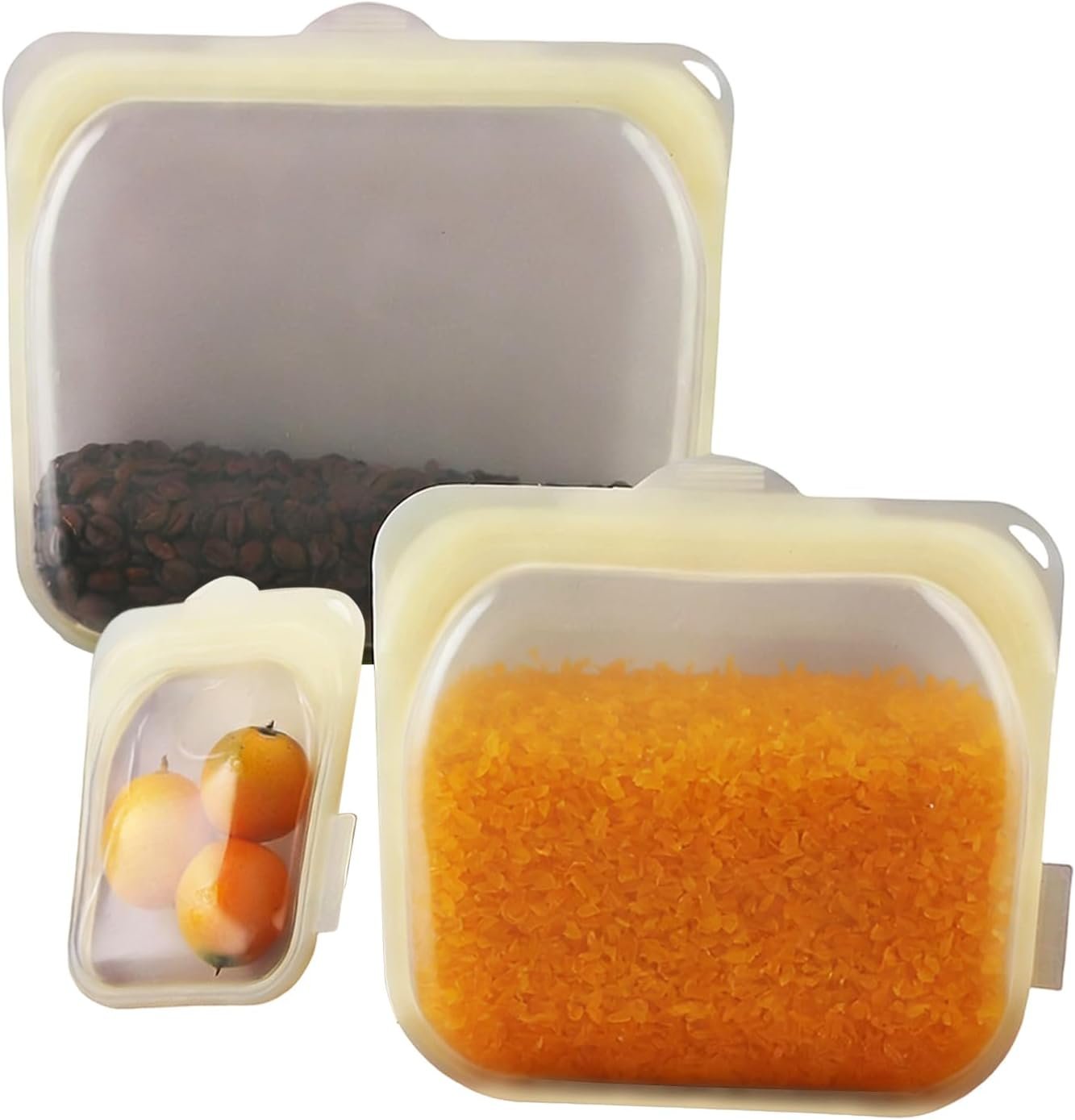 Sacchetti ecologici in silicone, per conservare la freschezza con chiusura ermetica, adatti al congelatore, contenitori riutilizzabili con stile flessibile, per frigorifero e pranzo