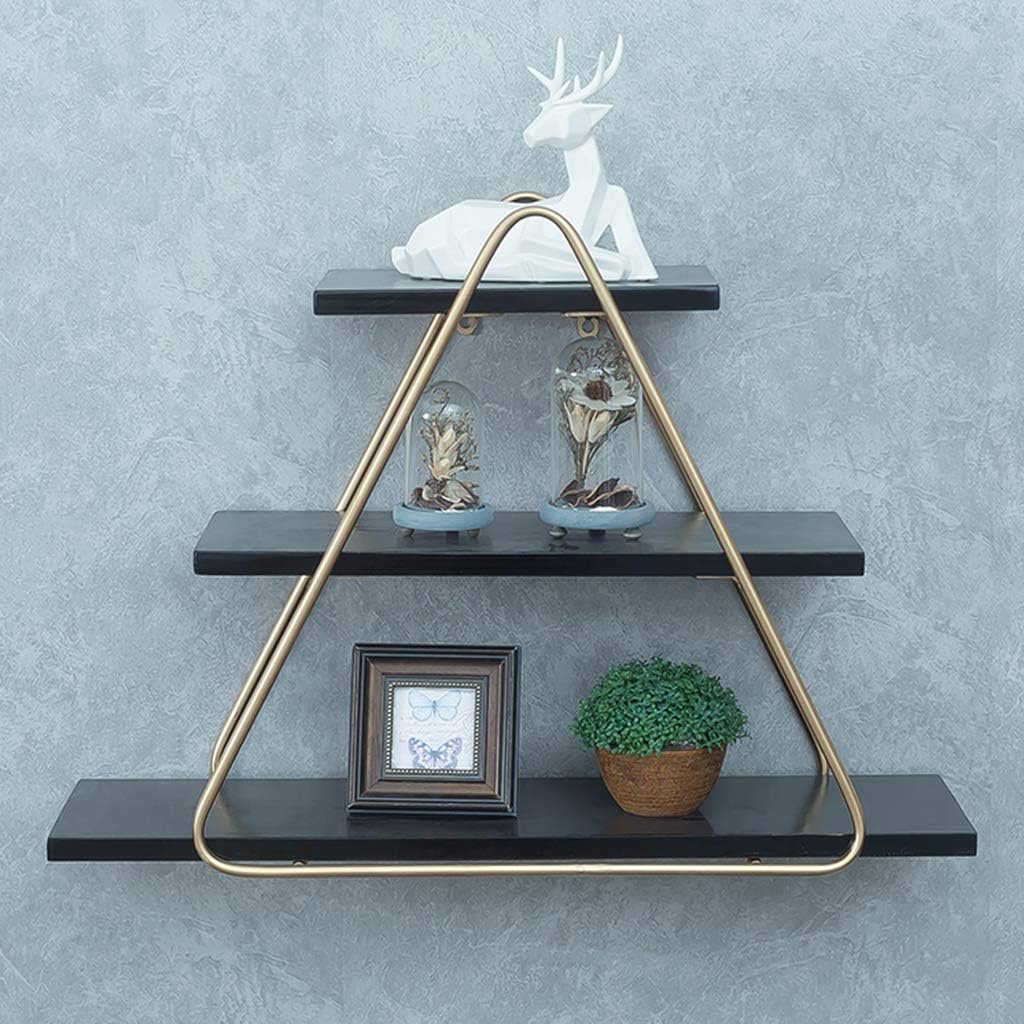 Scaffali decorativi galleggianti moderni a 3 livelli Scaffali triangolari a triangolo Scaffale per spezie da cucina Espositore per scaffali in legno sospeso preassemblato