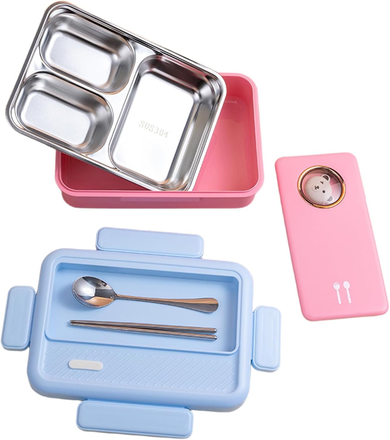 Scatola Pasto | Contenitori di Stoccaggio Alimenti,Scatola Pranzo Portatile Scompartato Impermeabile per Professionisti Viaggi Scuola Adulti