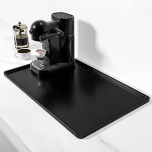 Silicone Coffee Mat 50cm x 30cm Waterproof Heat Resistant Espresso Station Accessories Non-Slip Dish Drainer Mat for Kitchen Counter Items