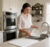 Silicone Sink Mat for Kitchen Worktops Kitchen Utensil Heat Resistant Mat Non-Slip Silicone Dish Drainer Mat Slanted Sink Mat for