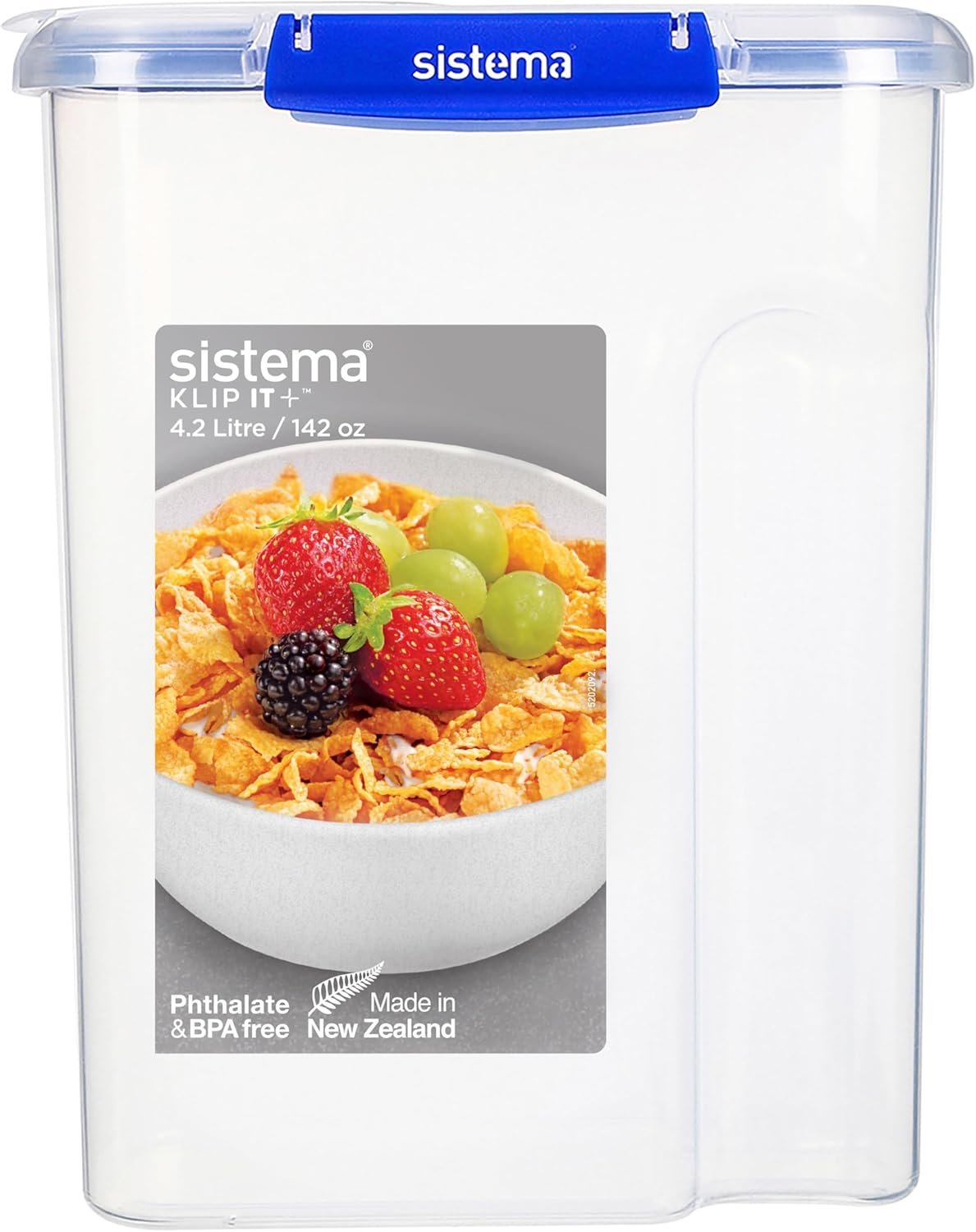 Sistema KLIP IT PLUS Contenitore per cereali | Contenitore per alimenti ermetico per dispensa da 4,2 litri | Senza BPA