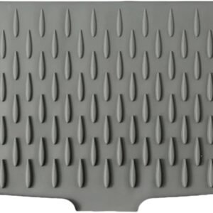Stendibiancheria angolato per piano di lavoro, design antiscivolo in silicone per lo scolo dell'acqua, organizer per utensili da cucina, a prova di perdite, tappetino scolapiatti inclinato
