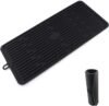 Tappetino antigoccia da cucina, scolapiatti in silicone nero (44 x 20 cm), scolapiatti antiscivolo, resistente al calore e lavabile in lavastoviglie per posate, stoviglie, bottiglie