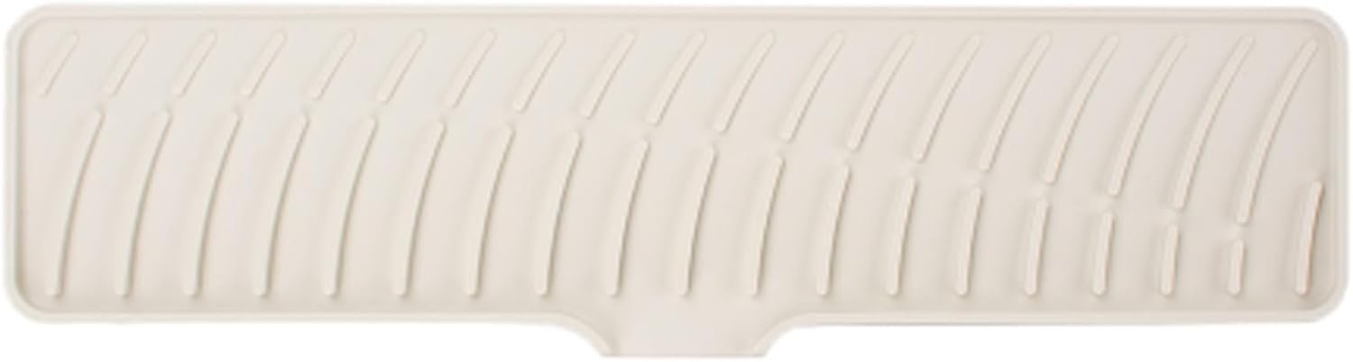 Tappetino per asciugare i piatti, Tappetino per asciugare i piatti in silicone incorporato, Multiuso, Base antiscivolo, Facile da pulire, Dimensioni compatte, Resistente all'acqua, Tappetino per asciugare i piatti per la cucina, 42x10x