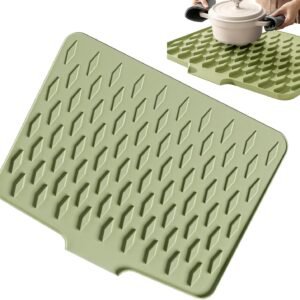 Tappetino per asciugare i , tappetino in silicone per scolapiatti, tappetino scolapiatti da cucina, base antiscivolo, raccolta efficiente 'acqua e design di protezione dagli spruzzi