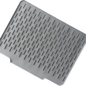 Tappetino scolapiatti in silicone, tappetino scolapiatti per cucina, tappetino di drenaggio 'acqua per la preparazione dei pasti, organizer antiscivolo per posate, biberon, pulizia post-cena
