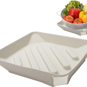 Tappetino scolapiatti in silicone – Tappetino antiscivolo per scolare spugne e stoviglie, design flessibile e resistente all'acqua con beccuccio integrato, per lavello e piano di lavoro