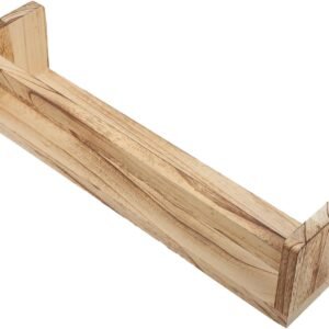VICASKY Portaspezie da Parete Organizer da Appendere Verticale Barattoli Divisi Scaffale per Spezie Scaffale per Condimenti da Cucina Scaffale a Muro Portaspezie in Legno Marrone Scuro