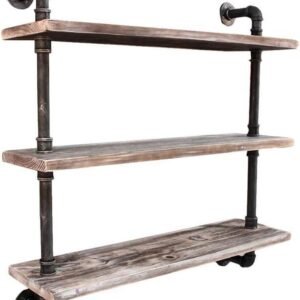 WLXW Supporto A Muro per Bagno Industriale A 3 Strati in Tubo, Pratico Ripostiglio Country con Portasciugamani, Portaspezie da Cucina, Cremagliera per la Casa