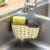 1 Piece Sink Drainer, Quick Drain Sponge Organizer with Removable Tray and Suction Cup Holder, Kitchen Space Saver Shelf