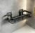 1 x Self Adhesive Multi-Purpose Wall Shelf Perfect for Bathroom and Kitchen (Black)