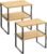 SONGMICS Organizer da Cucina, Set di 4 Ripiani da Banco, Scaffale per Armadietto, Impilabile, Espandibile, Metallo e MDF, Nero Inchiostro e Beige Naturale KCS10NB