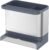 Amig – Organizer per lavello Noxi – 15,5 x 11,5 x 18 cm – Acciaio inossidabile e plastica resistente – Grigio – Porta spugne, spazzole e porta detersivi con vassoio estraibile