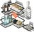 Avilia Mensole Angolari per Adesivi da Parete, Set da 4 in Metallo con Ganci Integrati, Senza Foratura, Organizer Cucina Bagno Salvaspazio, Installazione Immediata Design Moderno