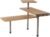 BAKAJI Corner Shelf for Kitchen 3 Shelves Wood Bamboo Steel Structure Corner Storage Rack Spice Rack with Hooks (Natural)