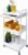 Baroni Home Carrello Portaoggetti con Ruote e Freno, 3 Ripiani con Cassetto, Struttura Resistente con Maniglie, Organizer Salvaspazio per Cucina, Bagno e Cameretta (Bianco)