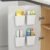 Collazoey 4 pz Scatole portaoggetti autoadesive fissate al muro Scatola portaoggetti per porta dell’armadio da cucina per armadietto da bagno, frigorifero, piccoli oggetti, scatola portaoggetti