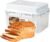 Contenitore per il pane, Organizzatore per pane trasparente ed ermetico, Contenitore per il pane con coperchio e maniglia – per frigorifero, congelatore, cucina e dispensa