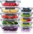 Contenitori per alimenti ermetici in vetro Igluu ​​Meal Prep con coperchio (set da 10) – Senza BPA – Forno, microonde, congelatore, lavastoviglie – 370 ml e 1050 ml – Vetro borosilicato