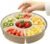 Contenitori per snack, vassoio a 6 divisori con manico con coperchio, vassoio ermetico riutilizzabile per preparare pasti, caramelle, verdure, salumi, condimenti, biscotti, macedonia, , feste