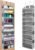 Cozary Organizer per porta con 5 tasche, pieghevole, salvaspazio, da appendere, per bagno, cucina, camera da letto, camera da letto, campeggio, dormitorio