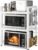 Devesanter Scaffale per microonde a 3 ripiani, organizer per microonde con 5 ganci, ripiano da cucina, portaspezie, allungabile, piano di lavoro, ripiani da forno per larghezza 40-64 cm