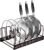 Fousenuk Porta-coperchio per pentola, Organizer per pentole con 7 scomparti regolabili, Porta-pentola, Porta-coperchio regolabile, Porta-coperchio in metallo, Contenitore da cucina (Bronzo)