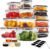 Generico Set 48 Pezzi Contenitori Ermetici per Alimenti Set Completo di contenitori per Cucina e dispensa