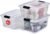 Iris Ohyama NTB-15 Scatole portaoggetti con coperchio, 15 l, confezione da 3, trasparenti, clip di chiusura, modellabili, maniglia, per camera, guardaroba, ufficio, organizer, senza BPA, NTB-15