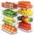 KICHLY – Cestini trasparenti per dispensa – Set di 8 contenitori – Contenitori organizzativi per cucina, dispensa, armadietti, scaffali, bagno – Senza BPA (Trasparente)