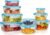 KICHLY Set di contenitori per alimenti in vetro – 18 pezzi (9 contenitori e 9 coperchi) – Ermetico, a prova di perdite – Senza BPA