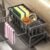 Kitchen Sink Caddy Sponge Holder – Stainless Steel Soap Organizer with Automatic Drain Tray, Counter Holder for Sink or Bathroom, Small Space Accessories, Grey