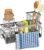 Kitchen Sink Organizer with Tall Brush Holder, Sponge Holder for Sink, 304 Stainless Steel Rustproof Counter Soap Dispenser Organizer, Decoration and Accessories – Grey
