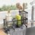 Kitchen Sink Organizer with Tall Toilet Brush Holder, Sink Sponge Holder, Rustproof 304, Soap Dispenser Stand, Decoration and Accessories, Black