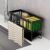 Kitchen Sink Organizer with Towel Holder, Self-Draining Tray and Liquid Dispenser for Dishwasher, Space Saving Under Sink for Kitchen, Bathroom